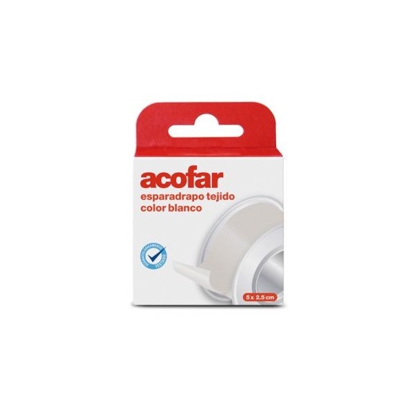 Acofar Esparadrapo Tejido Blanco 5x2,5cm