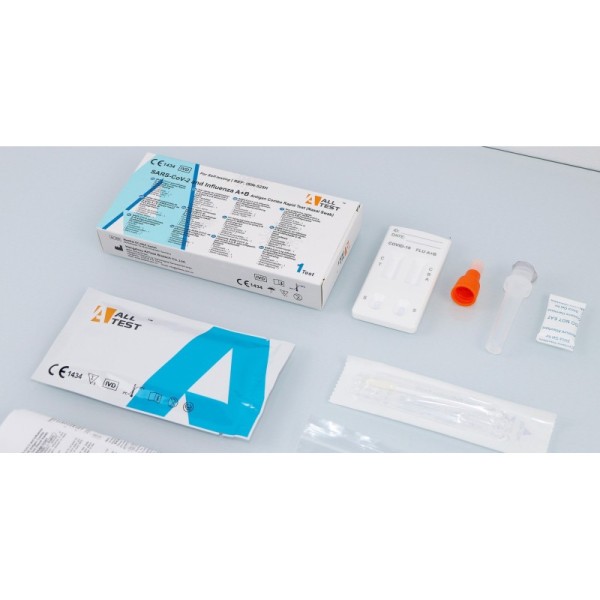 Test Nasal Combinado Autodiagnostico Antigenos Sars-cov-2 Y Gripe A/b Alltest (new Rp Imaging) 1 Test