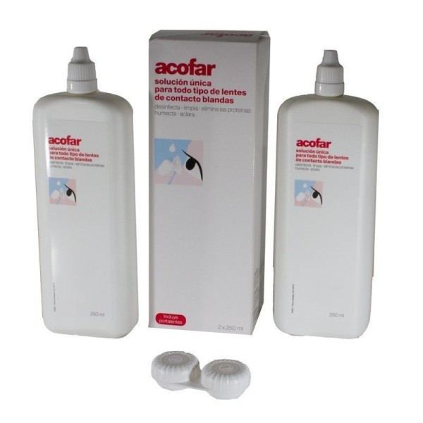 Acofar Lentes de Contacto Blandas Solucion Única Pack 2x250ml