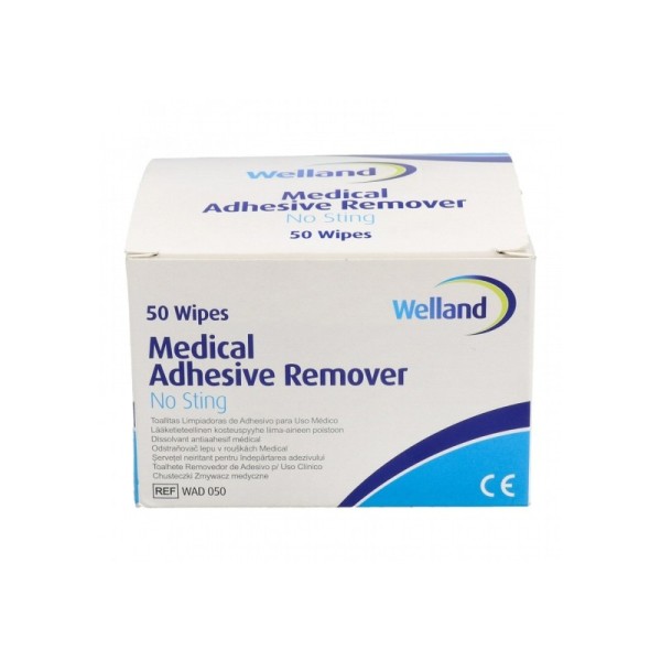 Welland Toallitas Limpiadores Adhesive Remover Ostomía 50uds