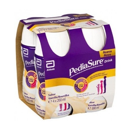 Pediasure Drink Batido Nutricional Vainilla - Pack de 4 Botellas x 220 ml