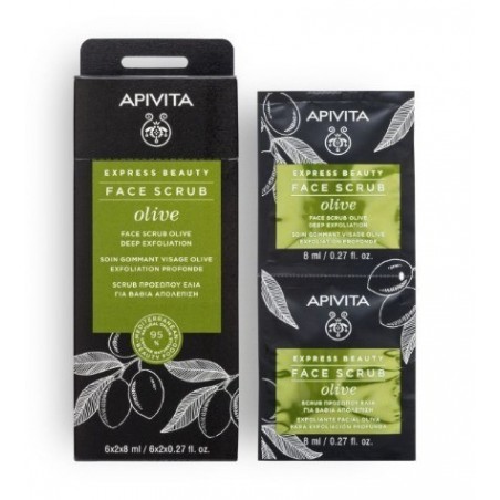 Apivita Express Beauty Mascarilla Facial Exfoliante Intensiva Olive 2 x 8ml