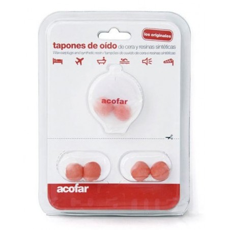 Acofar Tapones de Cera para El Oído 6 Uds