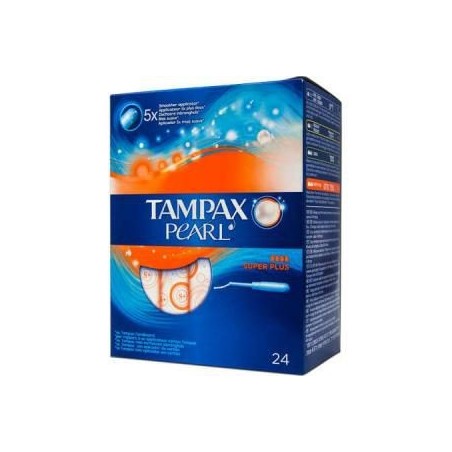 Tampax Pearl Tampón 100% Algodón Super Plus 24 uds