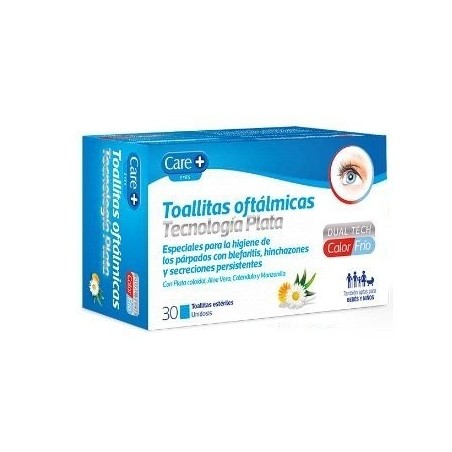 Care+ Toallitas Oftálmicas Tecnología Plata 30uds