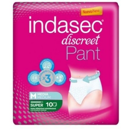 Indasec Discreet Pant Super Talla Mediana 10 uds