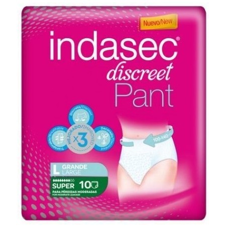 Indasec Discreet Pant Super Talla Grande 10 uds