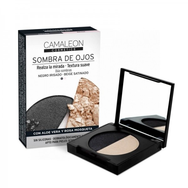 Camaleon Cosmetics Sombra de Ojos Negro y Beige 2x2,3g