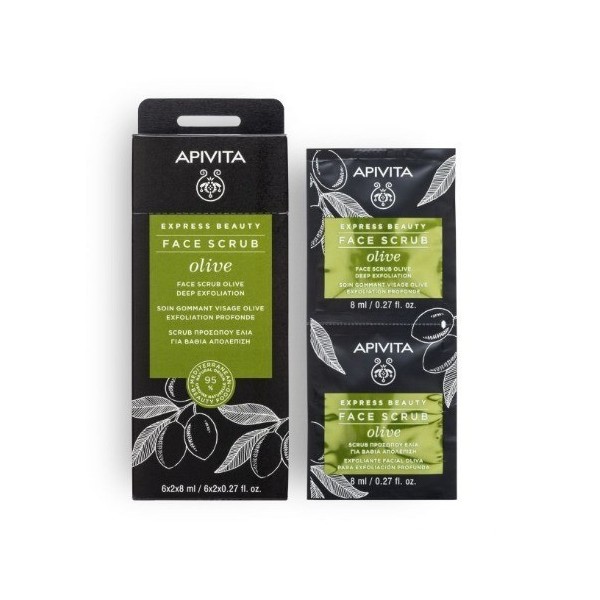 Apivita Express Beauty Mascarilla Facial Exfoliante Intensiva Olive 2 x 8ml